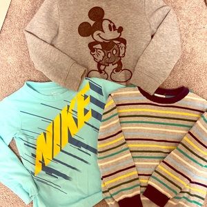 Nike and Cat and Jack long sleeve 5T boy shirts.